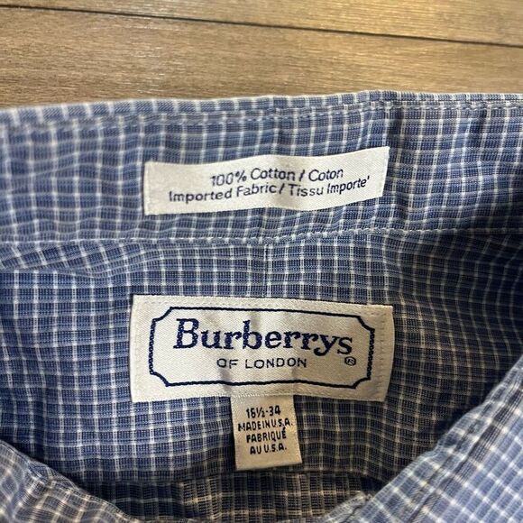 Burberrys‎ of London Blue Casual Buttonup Shirt Men Large - Picture 3 of 6